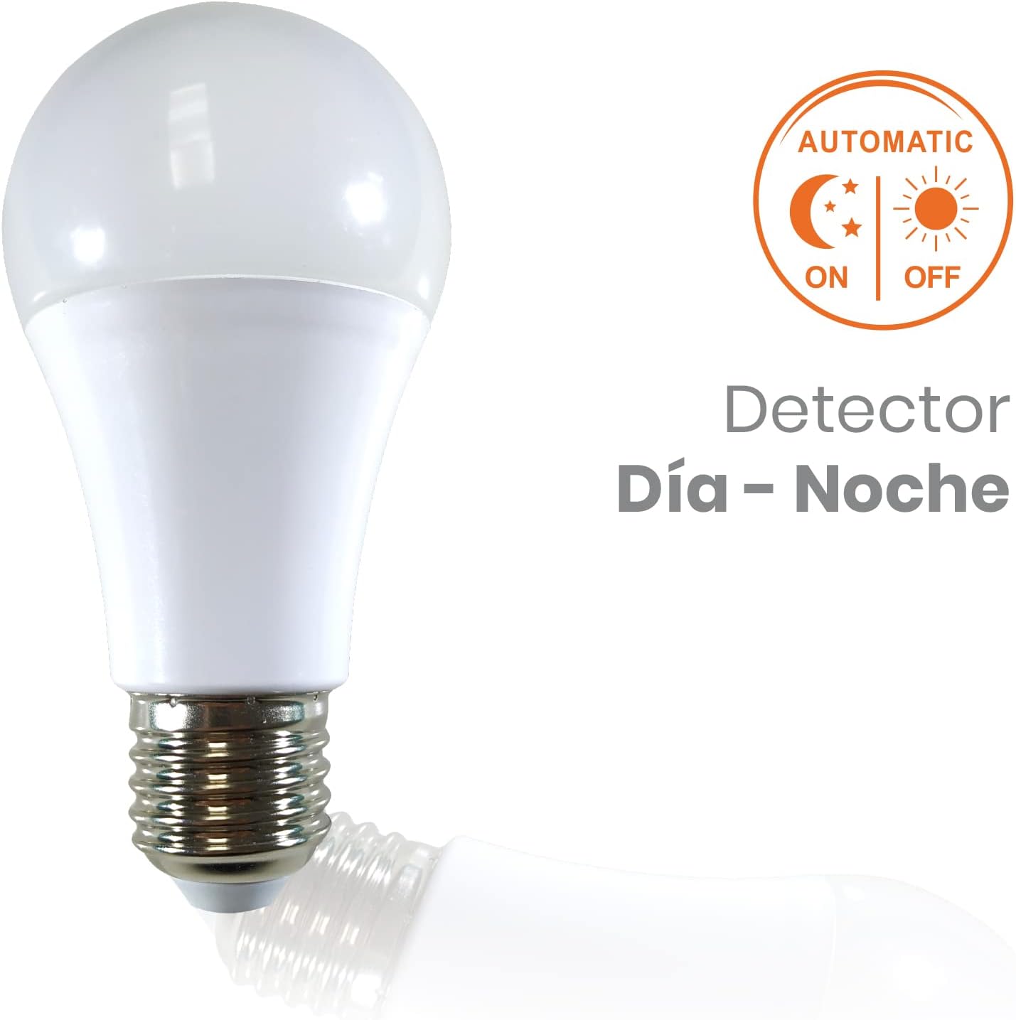 Ampoule LED E27 9W avec capteur crépusculaire. Capteur de lumière...