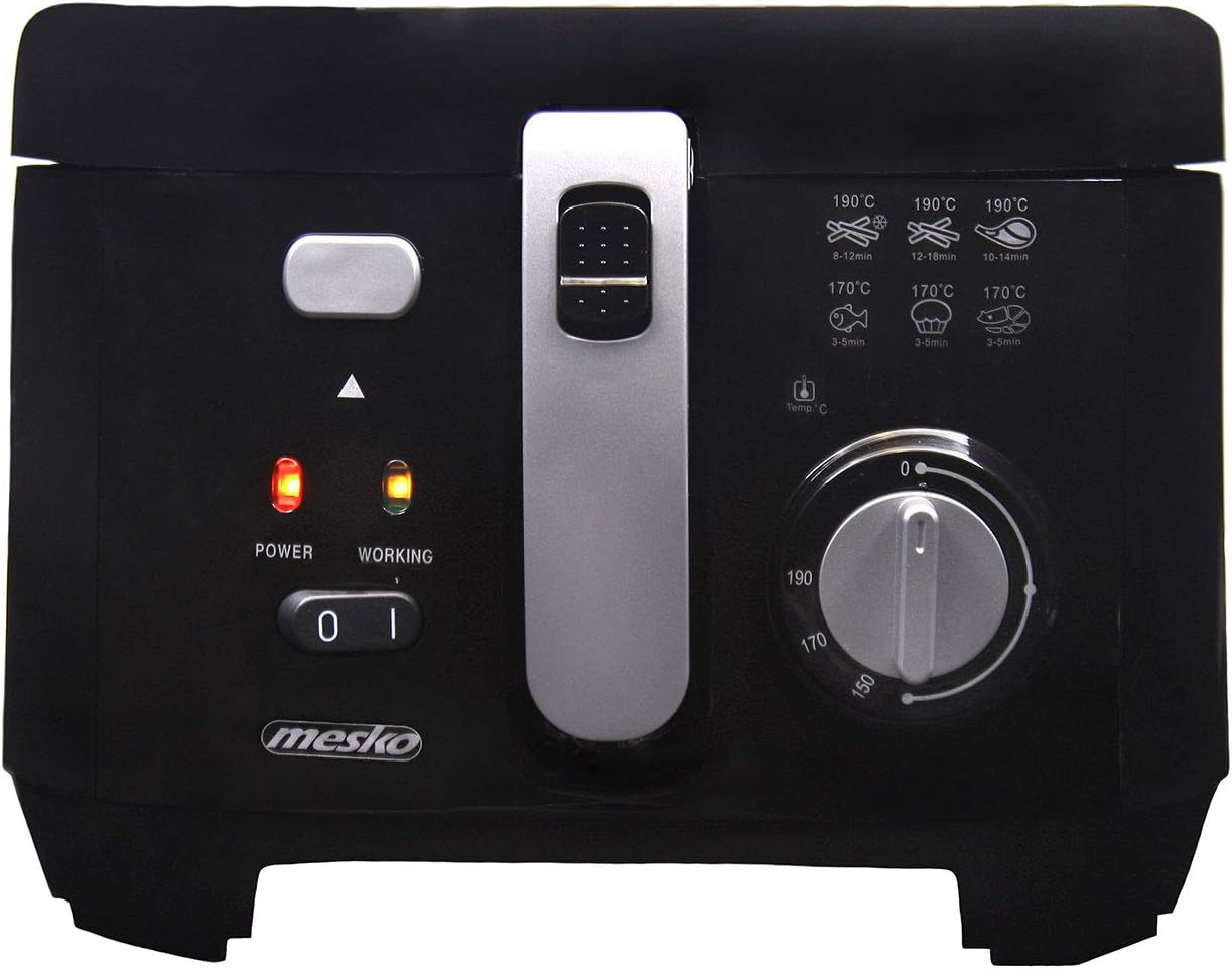 Mesko MS4908 Friteuse électrique à huile 2,5 litres, petite,...
