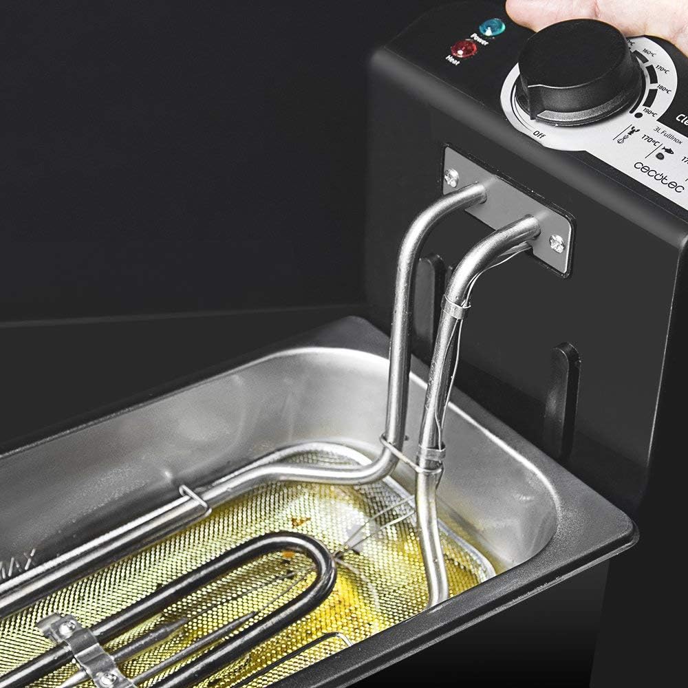 Friteuse électrique entièrement inoxydable Cecotec CleanFry 3L. 2000...