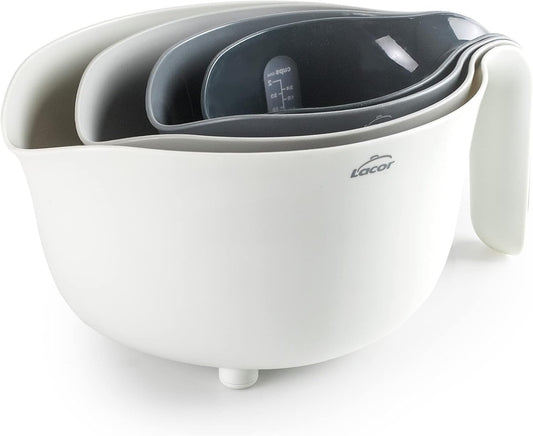 Lacor - 62633 - Lot de 4 bols PRACTIC, 100% sans BPA, Bol mélangeur...
