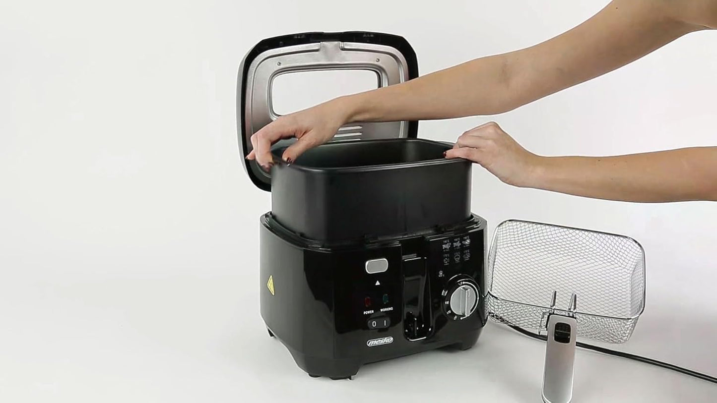 Mesko MS4908 Friteuse électrique à huile 2,5 litres, petite,...