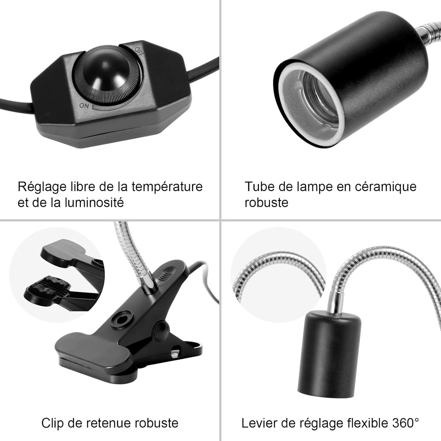 LUNEKUCK Lampe Tortue Lampe Chauffante Lampe Reptile Température...