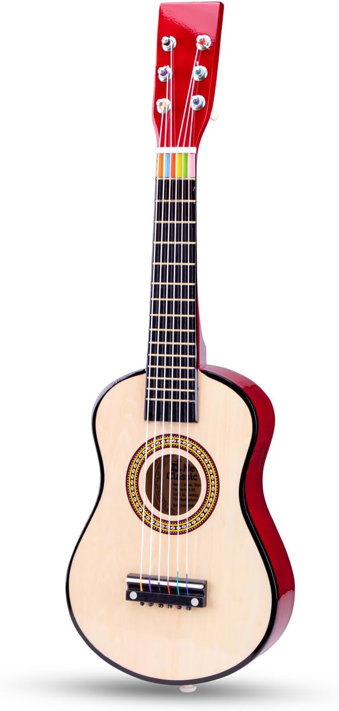 New Classic Toys New Classic Toys-10344 0344-Guitare jouet, Naturel,...