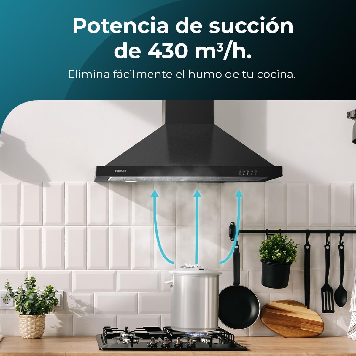 Cecotec Hotte Aspirante Pyramide 60 cm Bolero Flux PM 604300 Noir C....