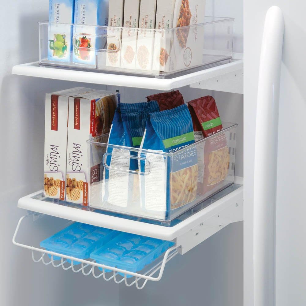 iDesign Organiseur de réfrigérateur/congélateur Binz, organiseur de réfrigérateur en plastique, boîtes de rangement empilables, transparent