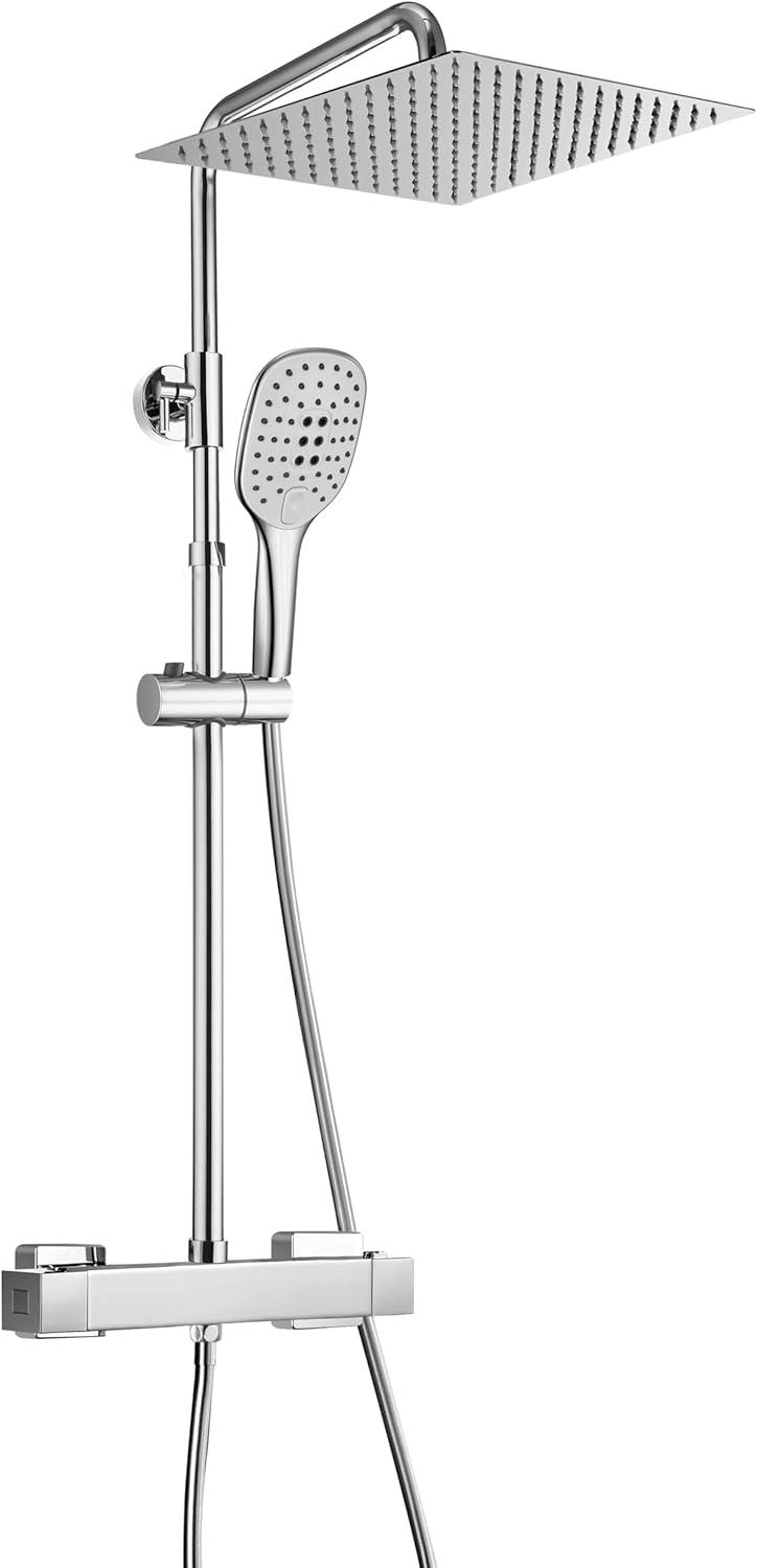 JOHO Colonne de douche avec robinet thermostatique, robinet de...