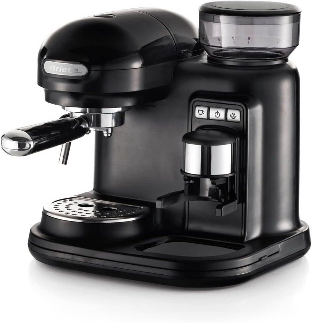 ARIETE 1318/02 CAFETIÈRE EXPRESSO MODERNE AVEC MOULIN À CAFÉ INTÉGRÉ...