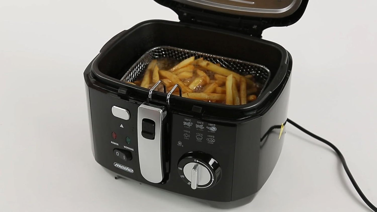 Mesko MS4908 Friteuse électrique à huile 2,5 litres, petite,...