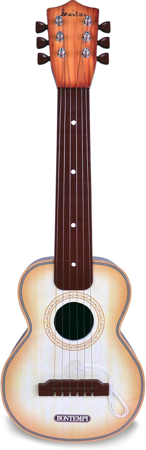 Bontempi 20 5510 Klassische-Gitarre mit 6 Metal-Saiten, Holz, L