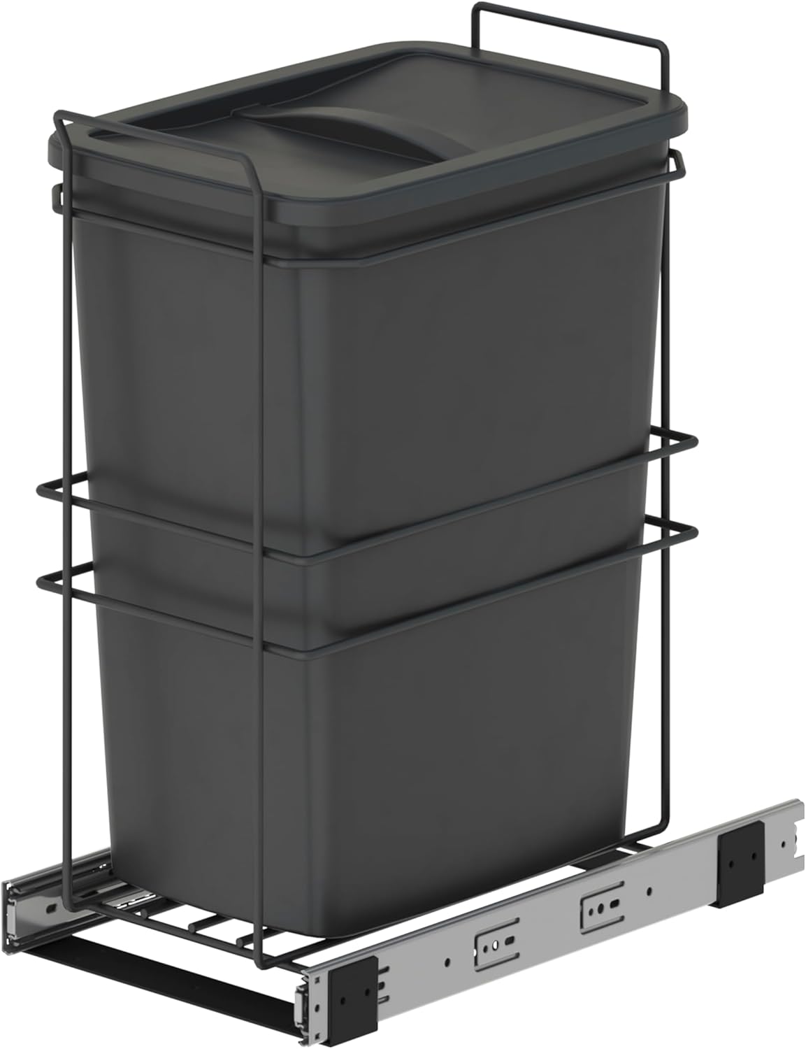 EMUCA - Conteneur de recyclage meuble de cuisine, 35 L, fixation par...