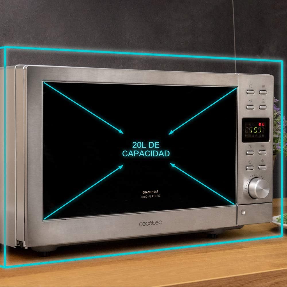 Cecotec Micro-ondes sans plaque Digital GrandHeat 2000 Plat Acier....