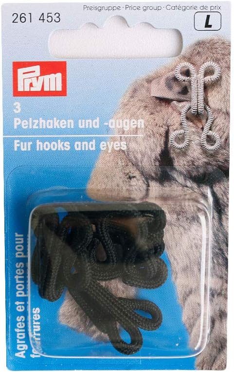 Prym Crochets et Oeillets, Plastique, Noir, 3 Pièces, 3