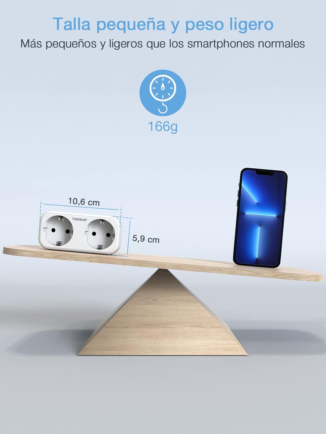 TESSAN Ladrón Prises USB, Prise USB Multiple 4 en 1 avec Double USB...