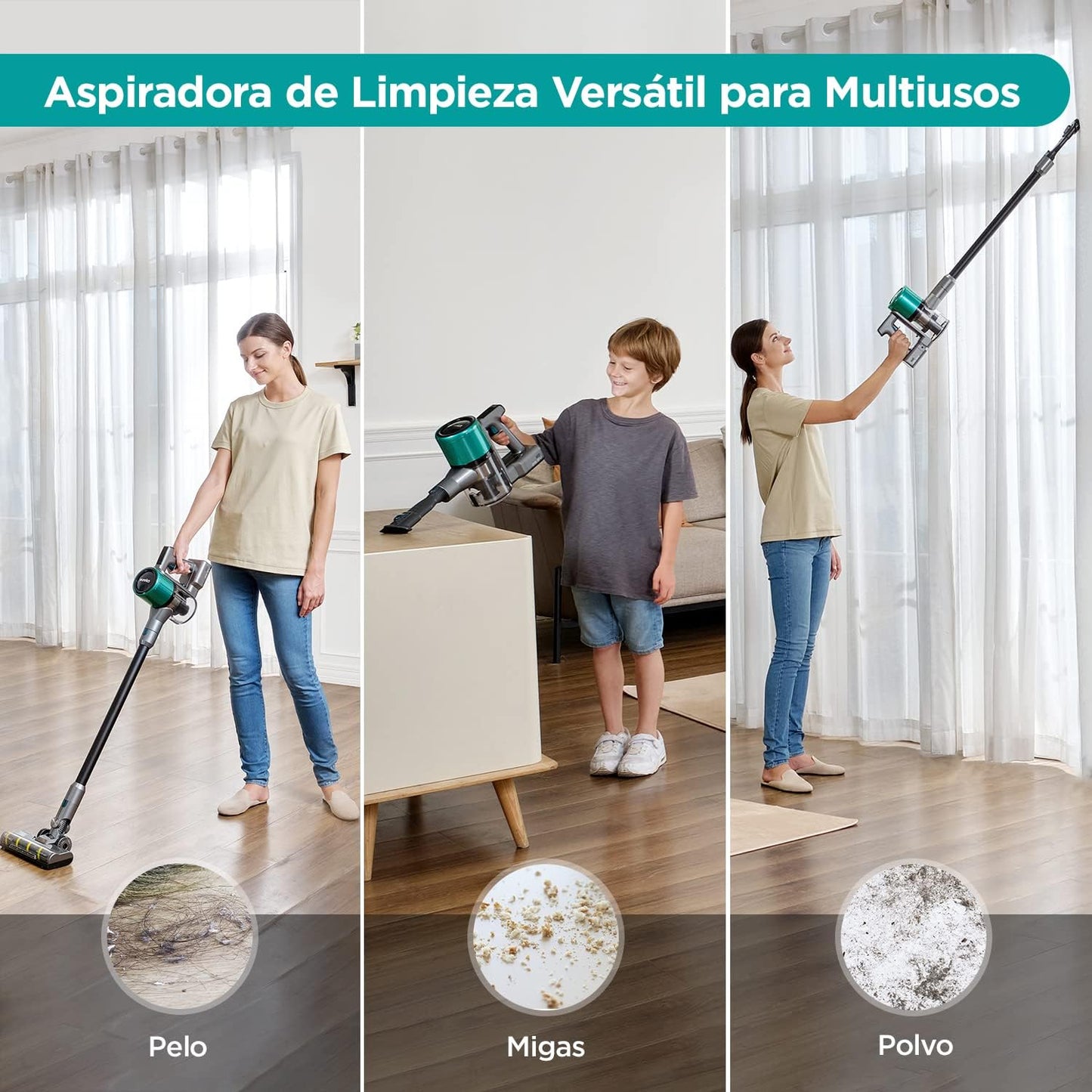 Eureka AK9 Aspirateur sans fil, aspirateur à main avec moteur 350 W...
