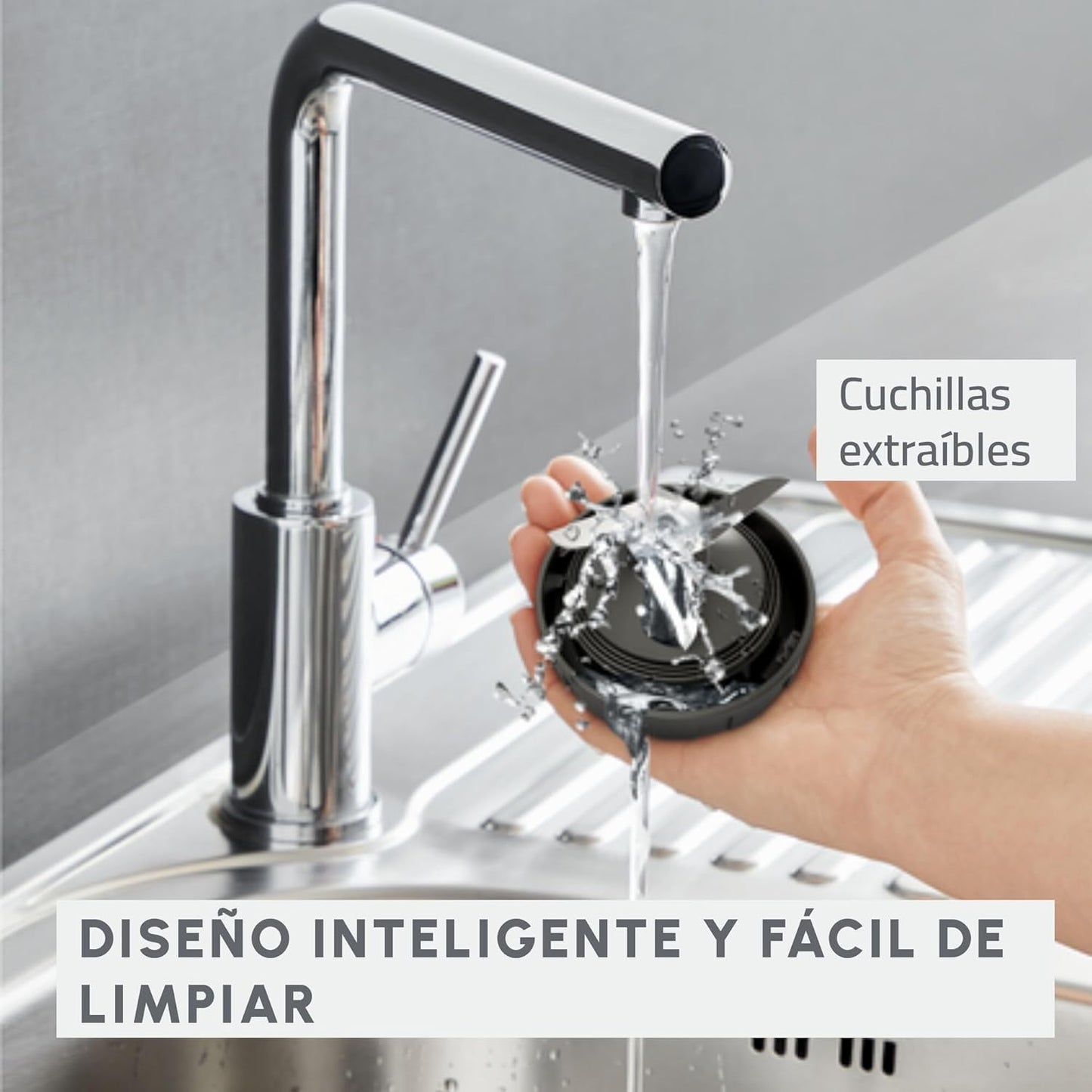 Mixeur Moulinex Blendeo+ 450 W, capacité 1,5 L, inox, mixeur 2...