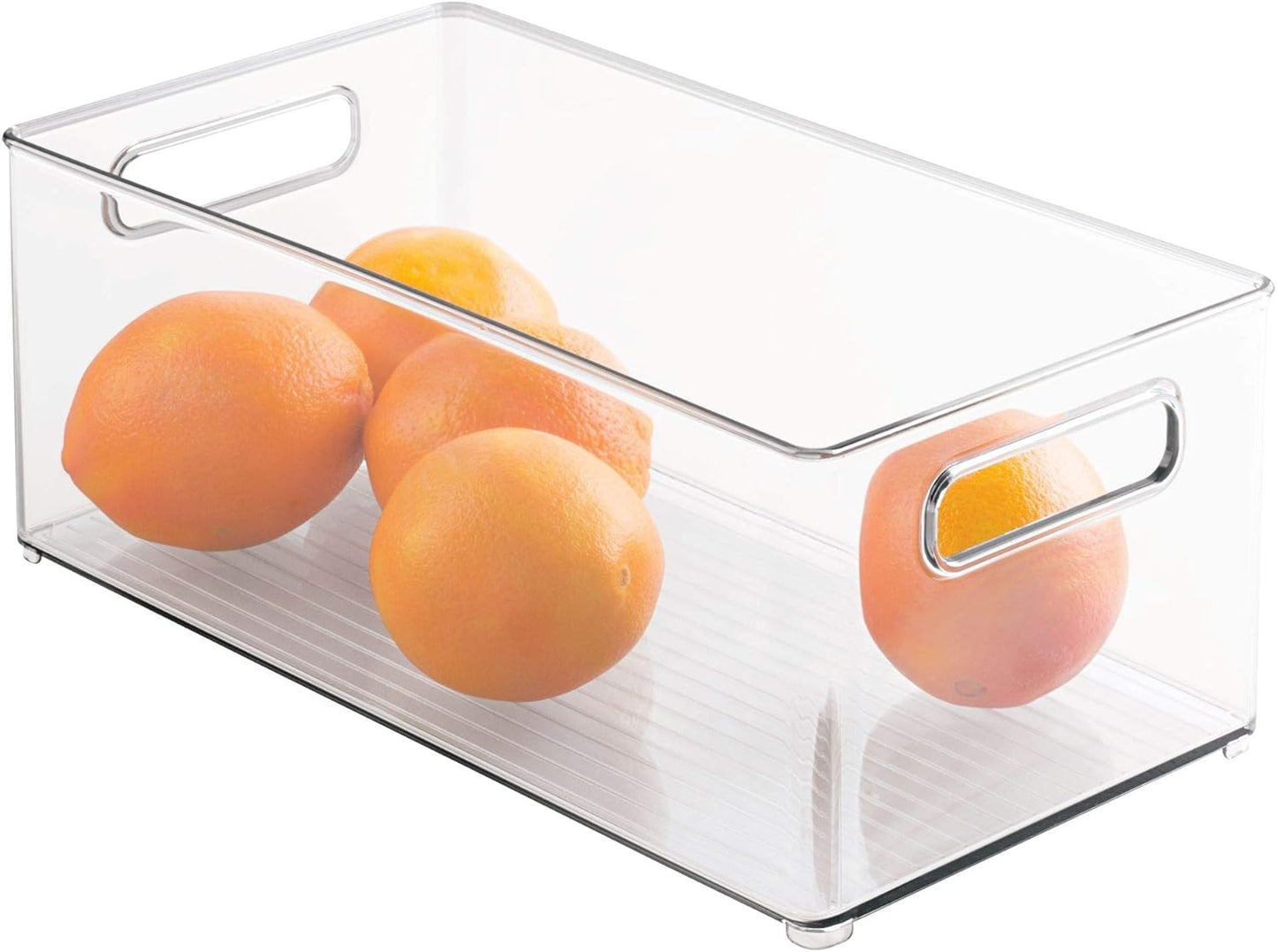 iDesign Organiseur de réfrigérateur/congélateur Binz, organiseur de réfrigérateur en plastique, boîtes de rangement empilables, transparent