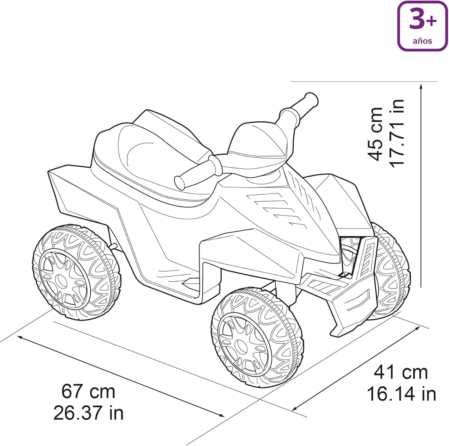 FEBER - Quad Racy Bluey 6V, Voiture Électrique pour Garçons et Filles...