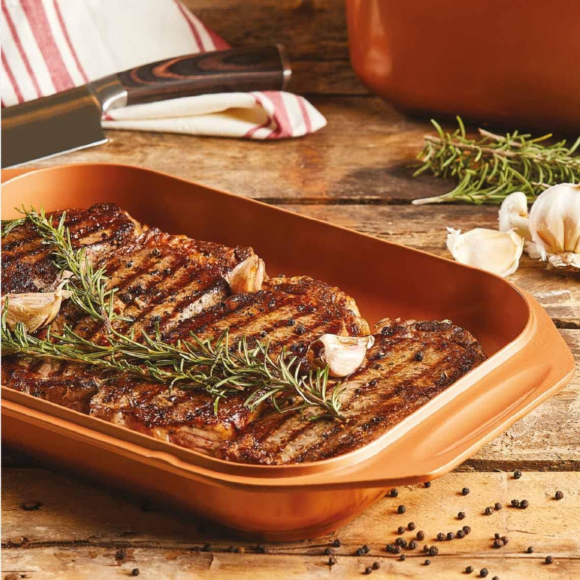 Livington Copperline WonderCooker - Set de cuisine 14 en 1 - Batterie...