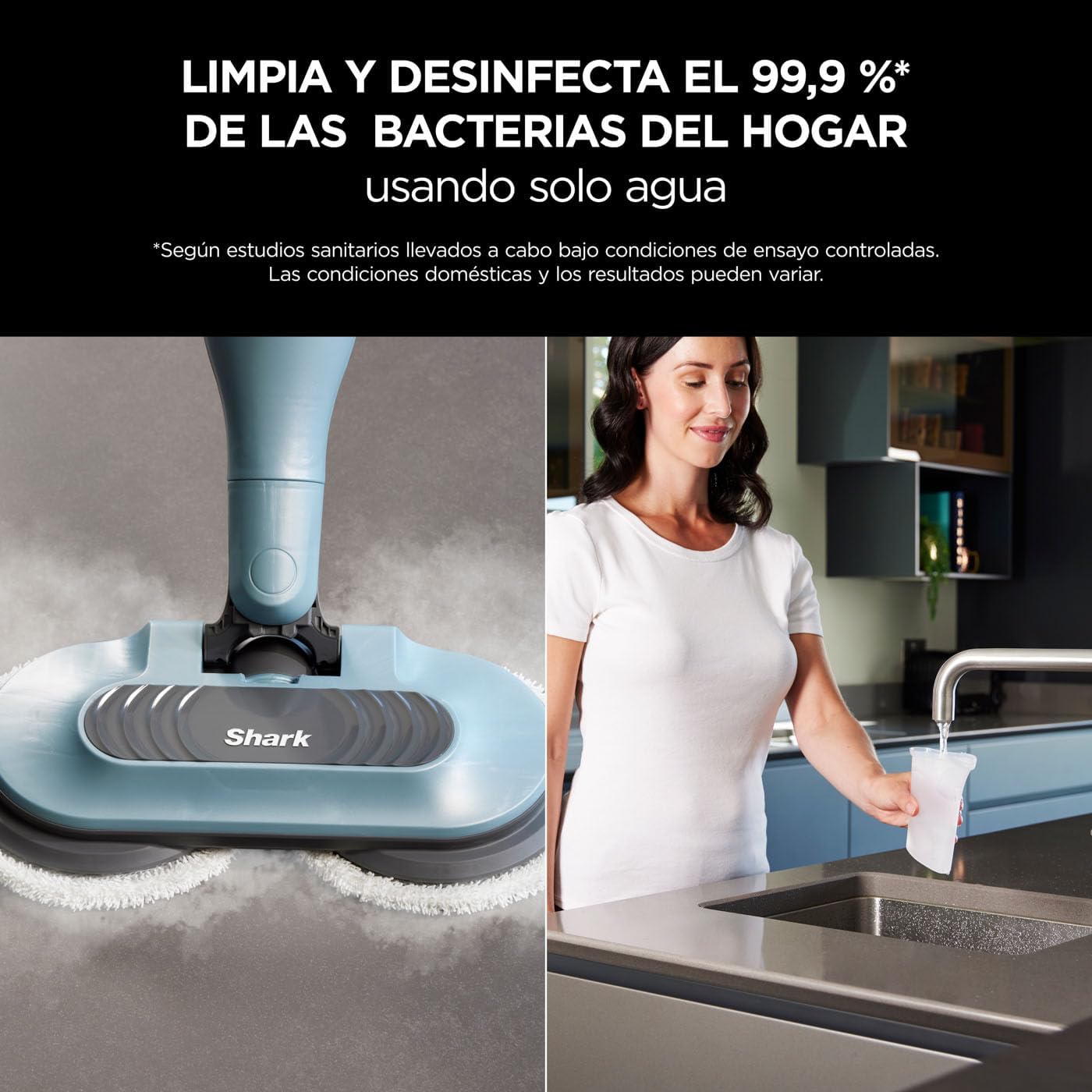 Shark Steam & Scrub Balai vapeur et balai à vapeur, contrôle...