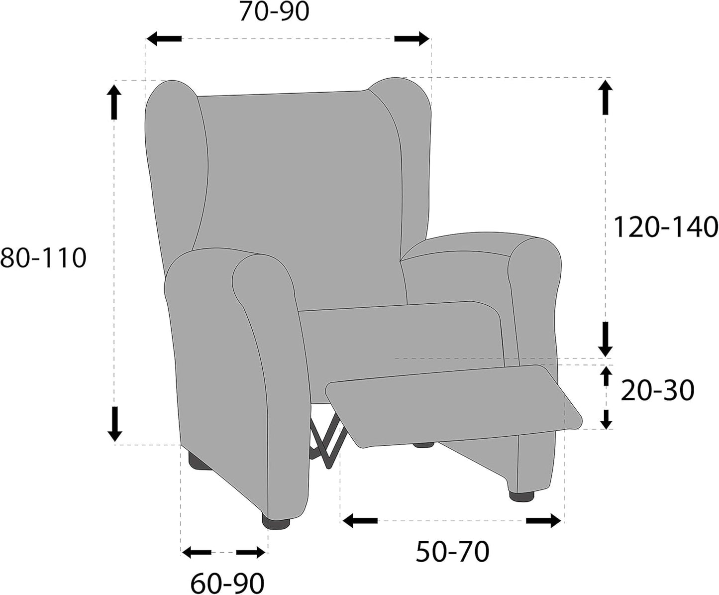 Martina Home Tunez Housse de Fauteuil, Tissu, Ivoire, Relax