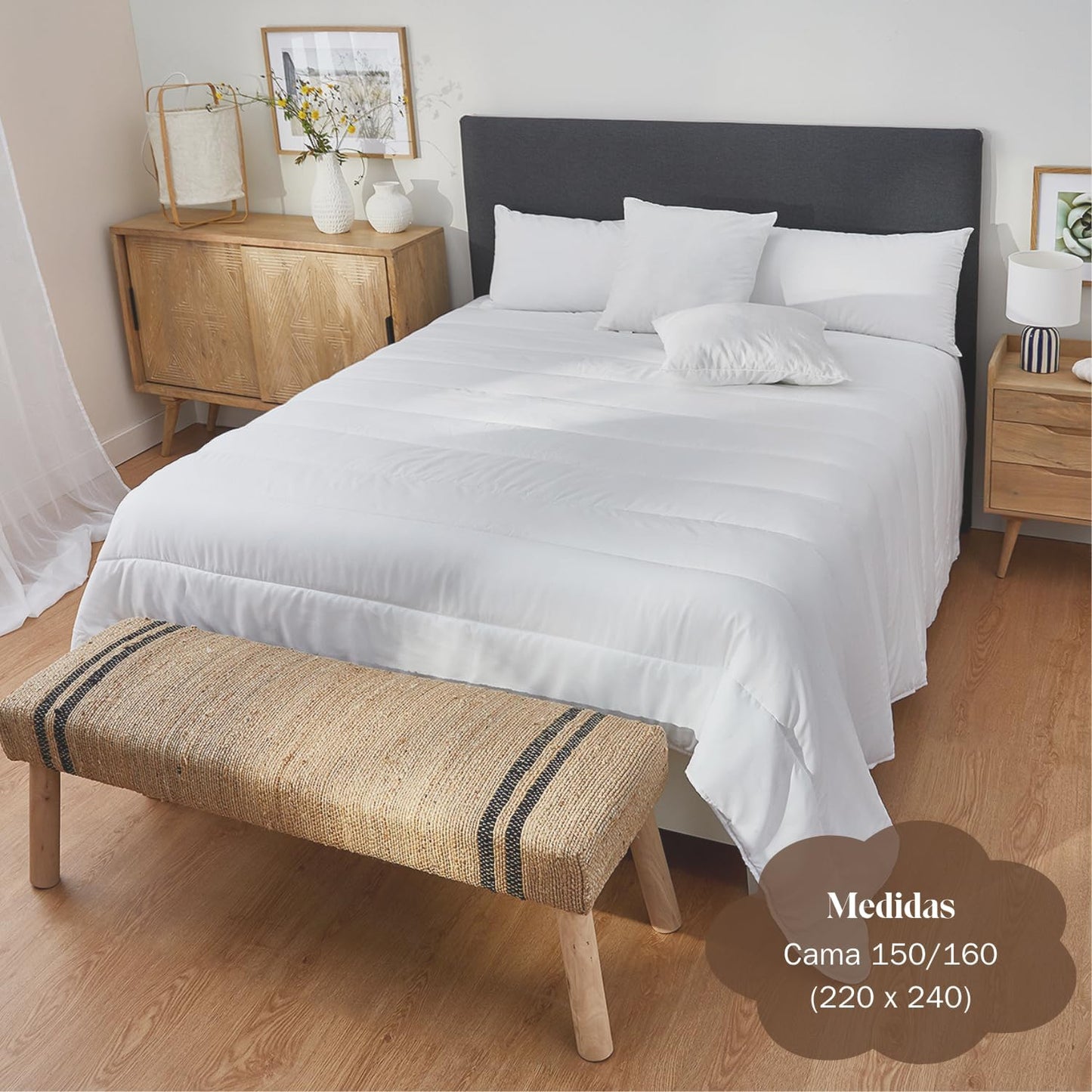 Pikolin Home Couette Automne Hiver Anti-Acariens en Fibre 300 gr,...