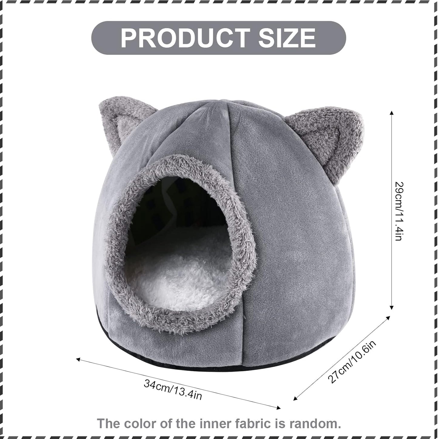 Lit grotte pour chat, tente moelleuse, maison grotte pour chat,...