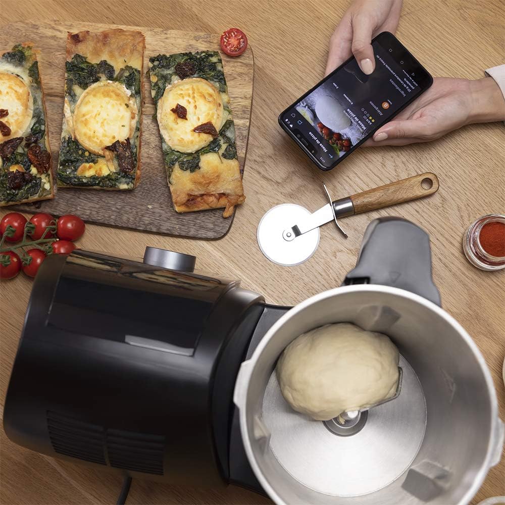 Robot de cuisine multifonction Cecotec Mambo 10070. 1700 W, APP, cuillère MamboMix, 30 fonctions, balance intégrée, pichet en acier inoxydable de 3,3 L, passe au lave-vaisselle