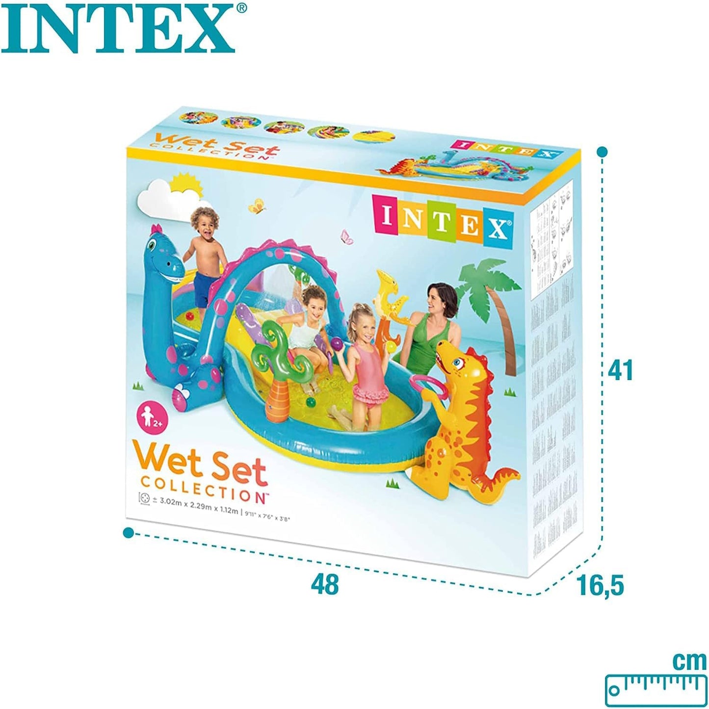 Centre de jeux gonflable Dinos Intex, 333 x 229 x 112 cm, 280 l, 57135