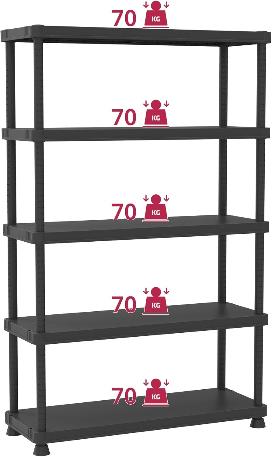 Terry, Scaffale 12045-5c, étagère modulaire avec 5 étagères....