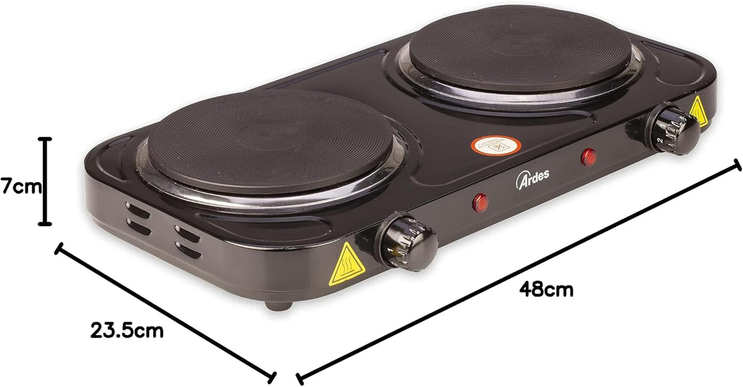 ARDES Cuisinière électrique pour cuisiner, 2500W en acier peint pour...