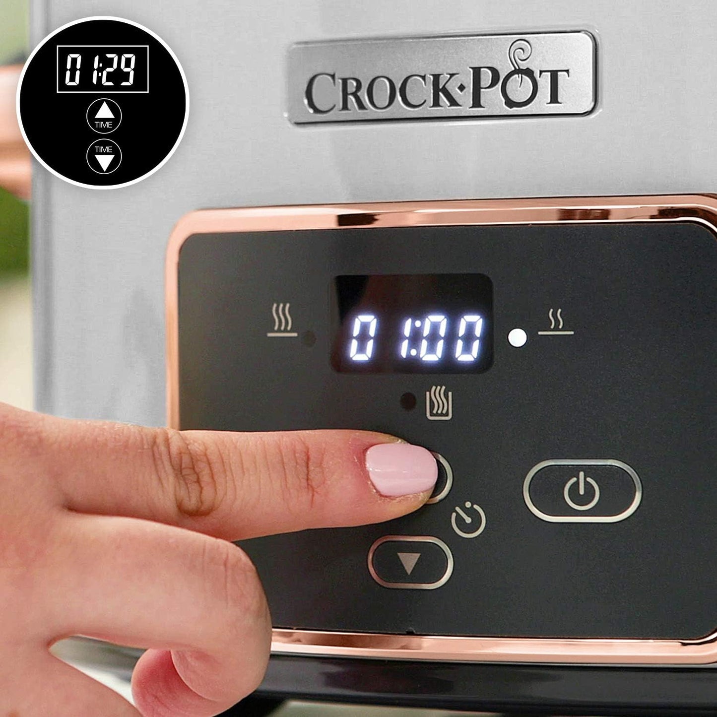Mijoteuse numérique Crock-Pot avec couvercle à charnière | temps de...