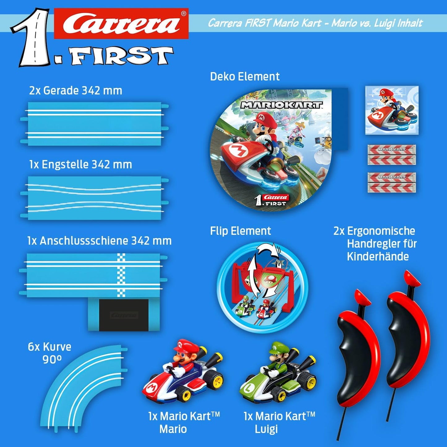 Carrera-1.Premier circuit automobile Nintendo Mario Kart de 2,9 m,...