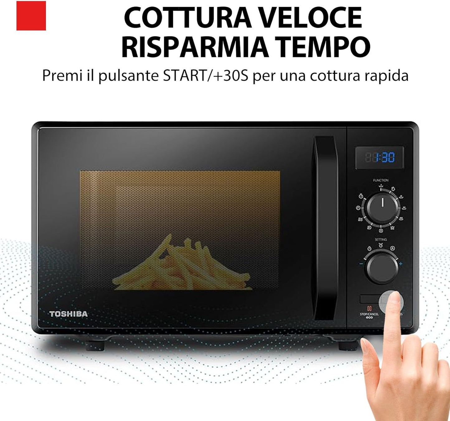 Toshiba MW2-AG23P(BK) Four à micro-ondes avec grill et cuisson...