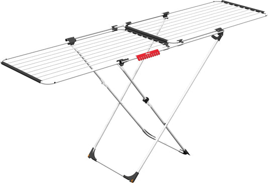 Vileda Double Wäscheständer ausziehbar, 22m Trockenlänge, 61 x 19,5 x...