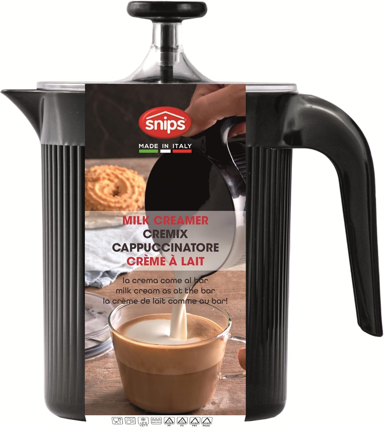 Snips, Cremix, Cappuccino Mousser à  Lait 0,50 LT, Noir, Émulsionneur...