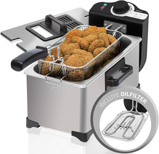 Friteuse électrique entièrement inoxydable Cecotec CleanFry 3L. 2000...