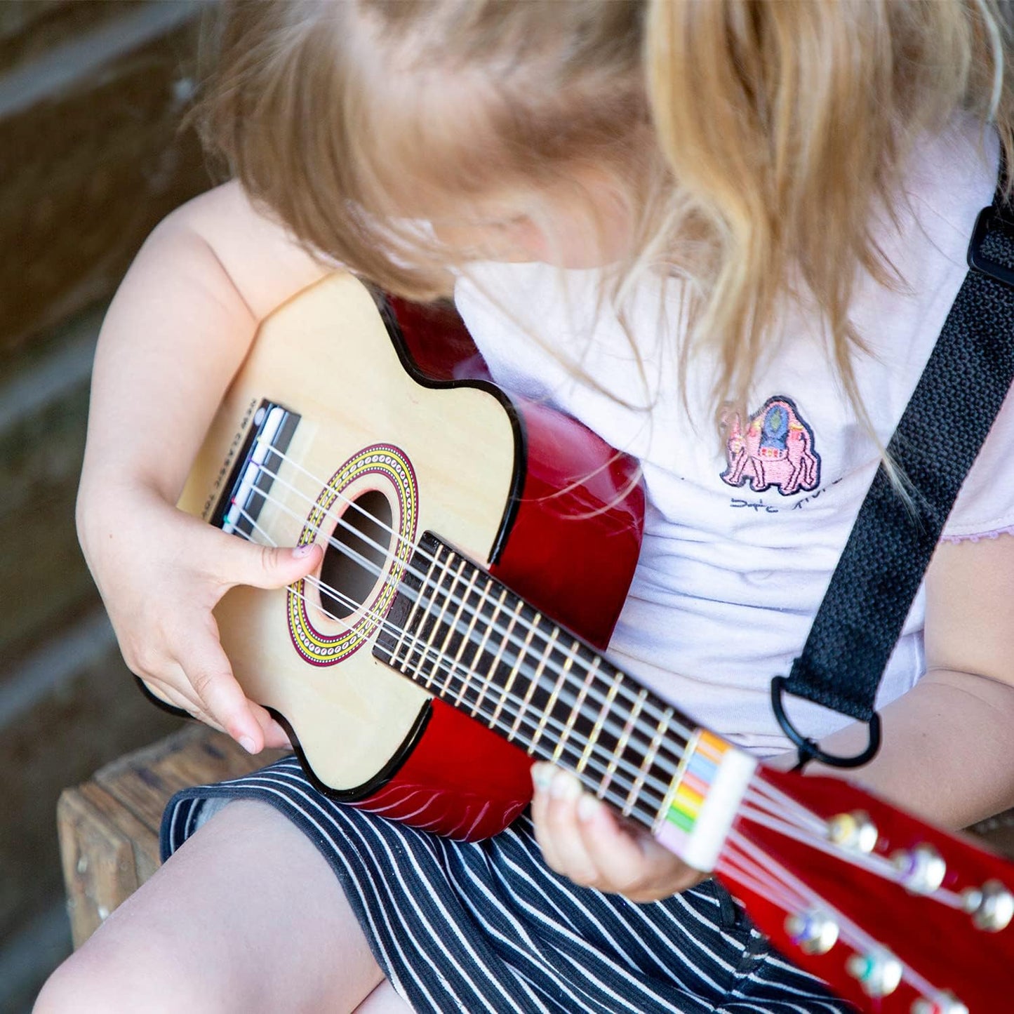 New Classic Toys New Classic Toys-10344 0344-Guitare jouet, Naturel,...
