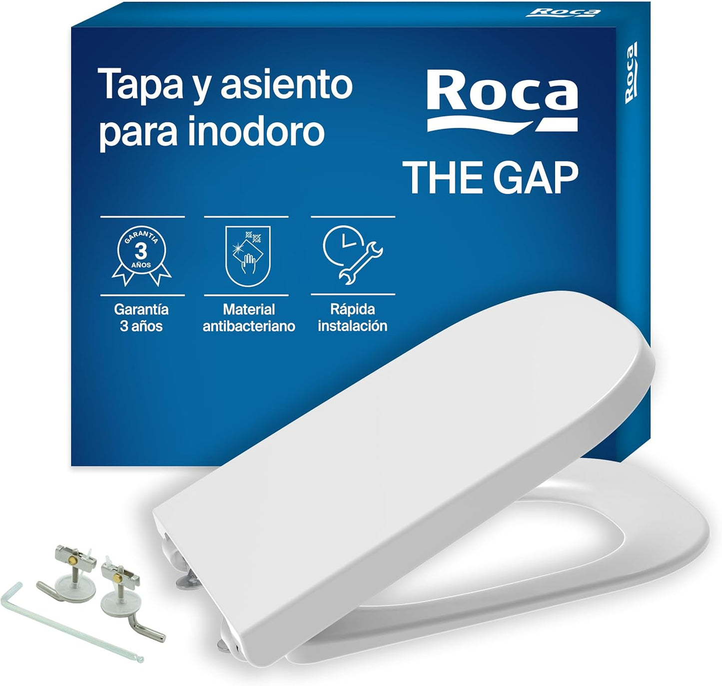 Roca A80147000B THE GAP SQUARE Housse de siège normale Blanc