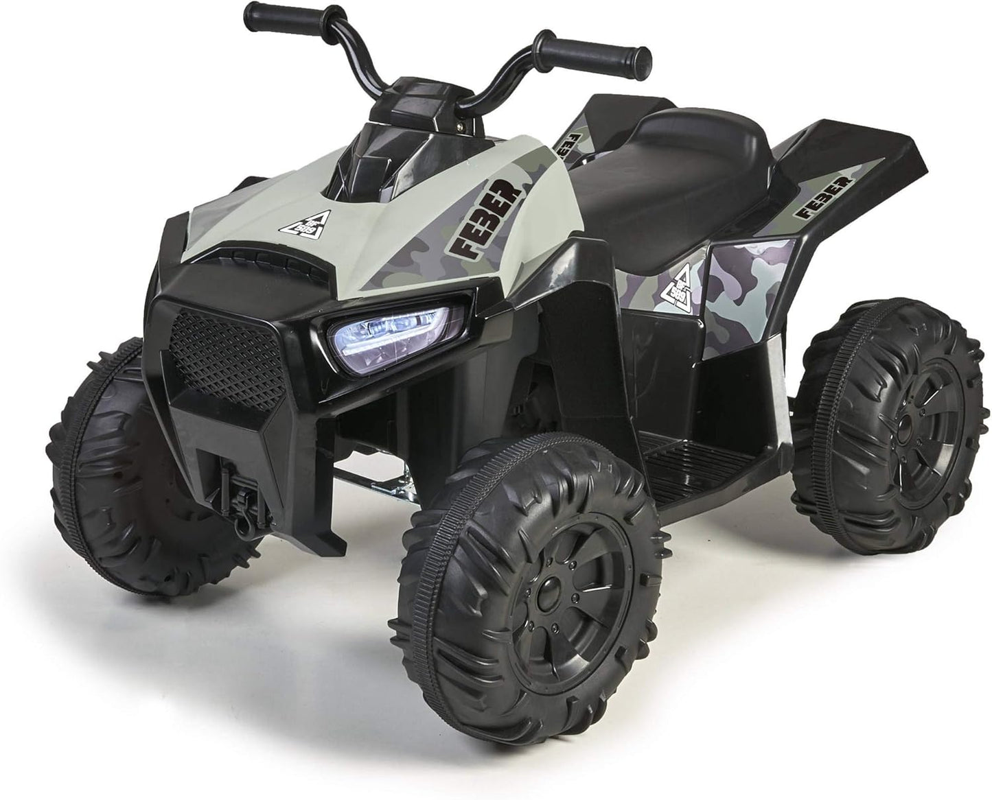 FEBER- Quad Boxer, Véhicule électrique à batterie, 12 V, Vert (Famosa...