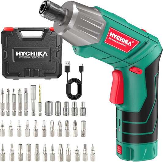 Tournevis électrique, perceuse visseuse HYCHIKA 3,6 V batterie 2,0 Ah...