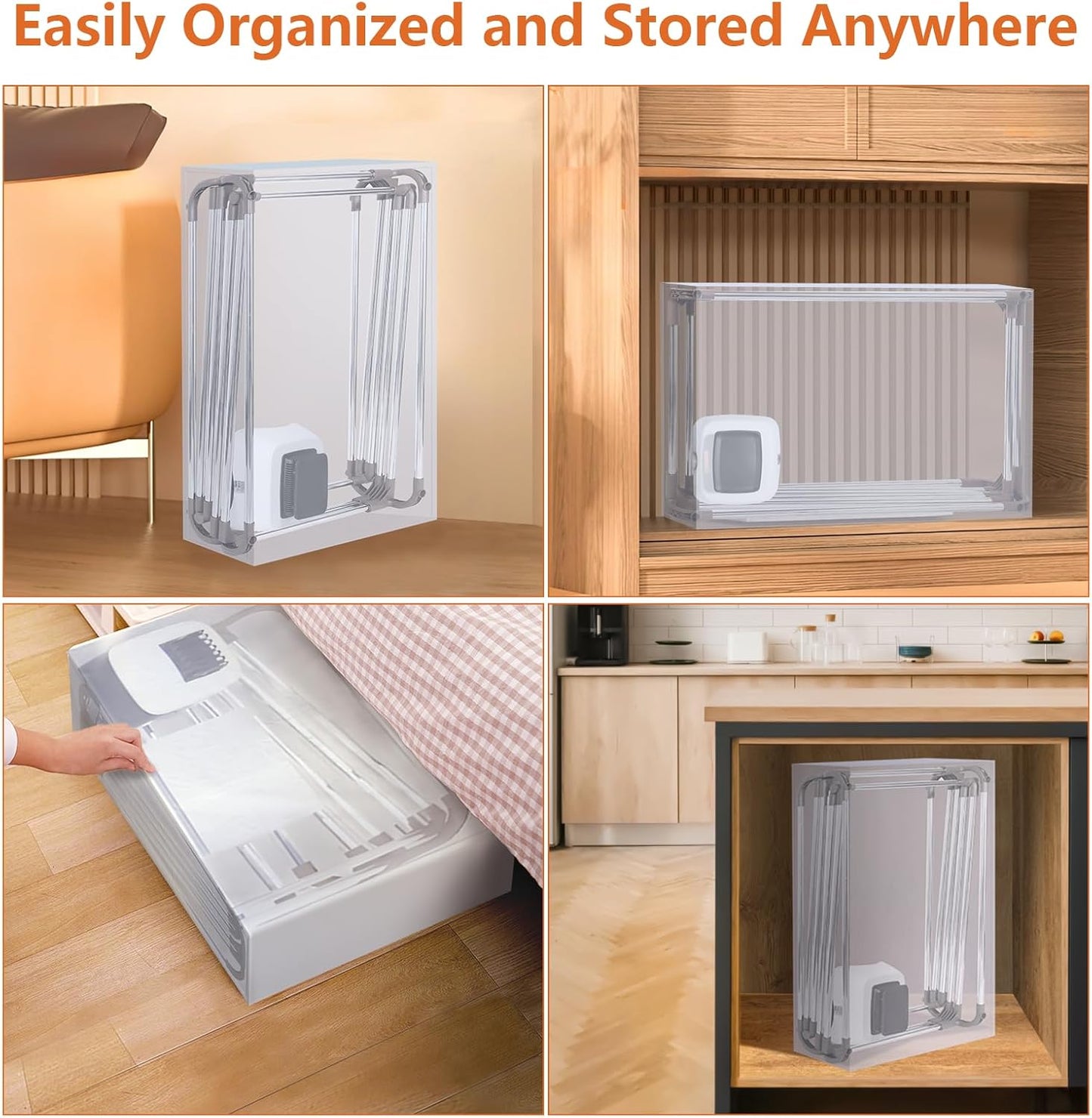 Sèche-linge électrique portable Uten 1,7 m, sèche-linge pliable 1500...