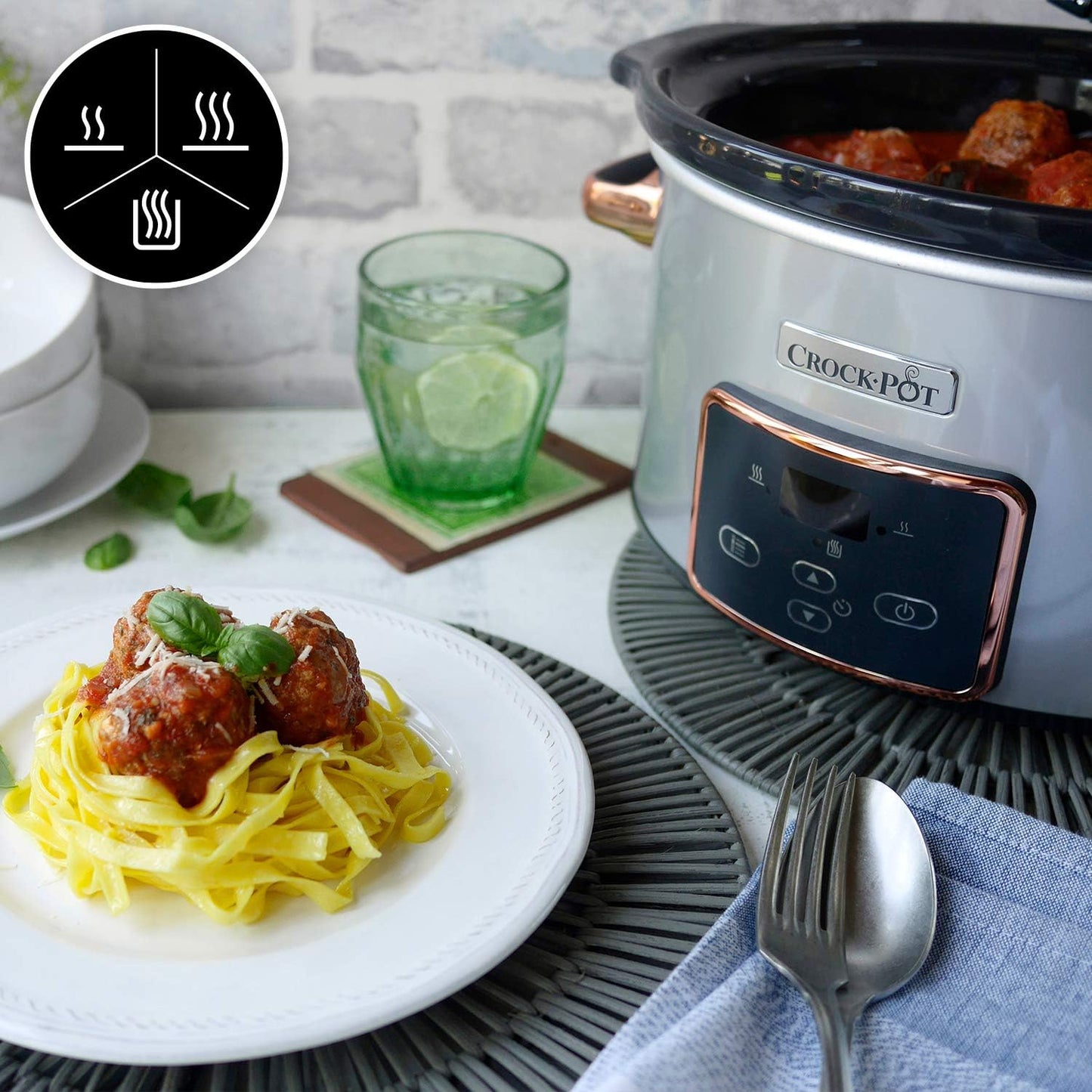 Mijoteuse numérique Crock-Pot avec couvercle à charnière | temps de...