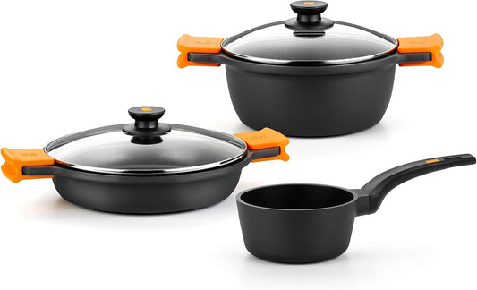 BRA Efficient - Batterie de cuisine antiadhésive en fonte d'aluminium...