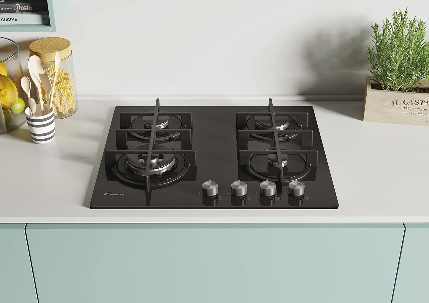 Table de cuisson à gaz Candy CDK6GF4WEKB [Classe d'efficacité énergétique A+]