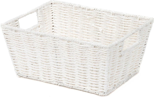 Compacteur Etna Cesto, Carta Intrecciata, Bianco, 31 x 24 x H,14 cm,...