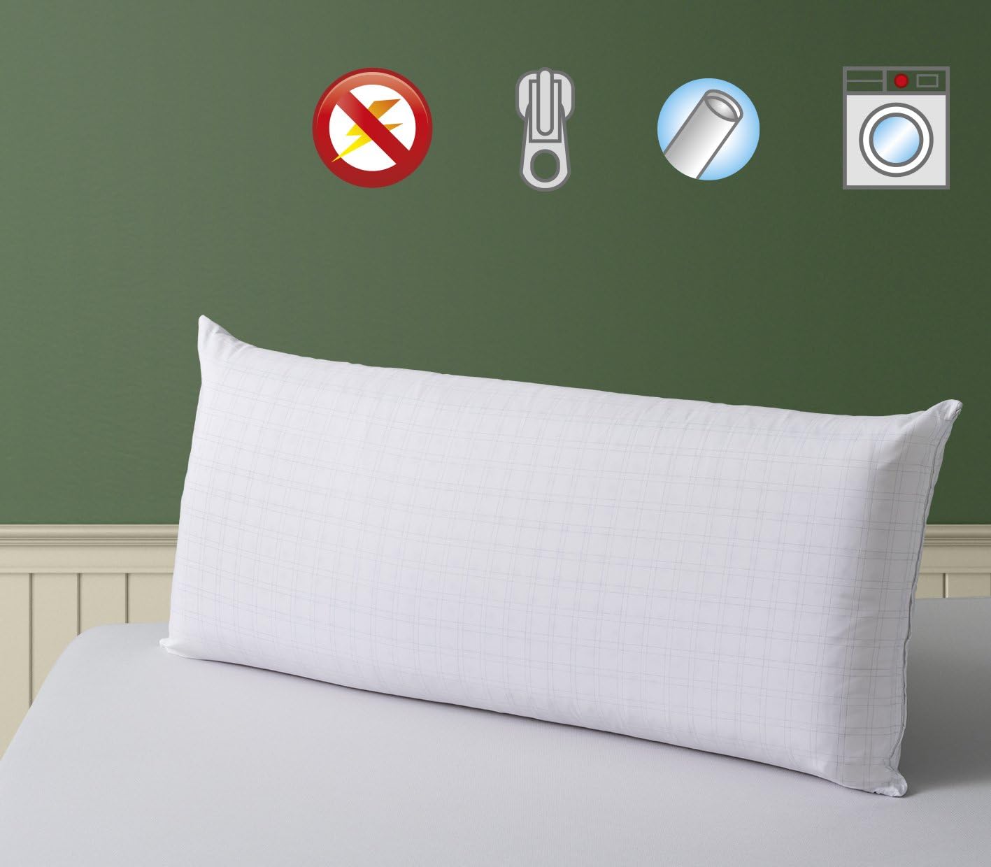SAVEL, Oreiller anti-stress double housse, fermeté moyenne 150x40cm