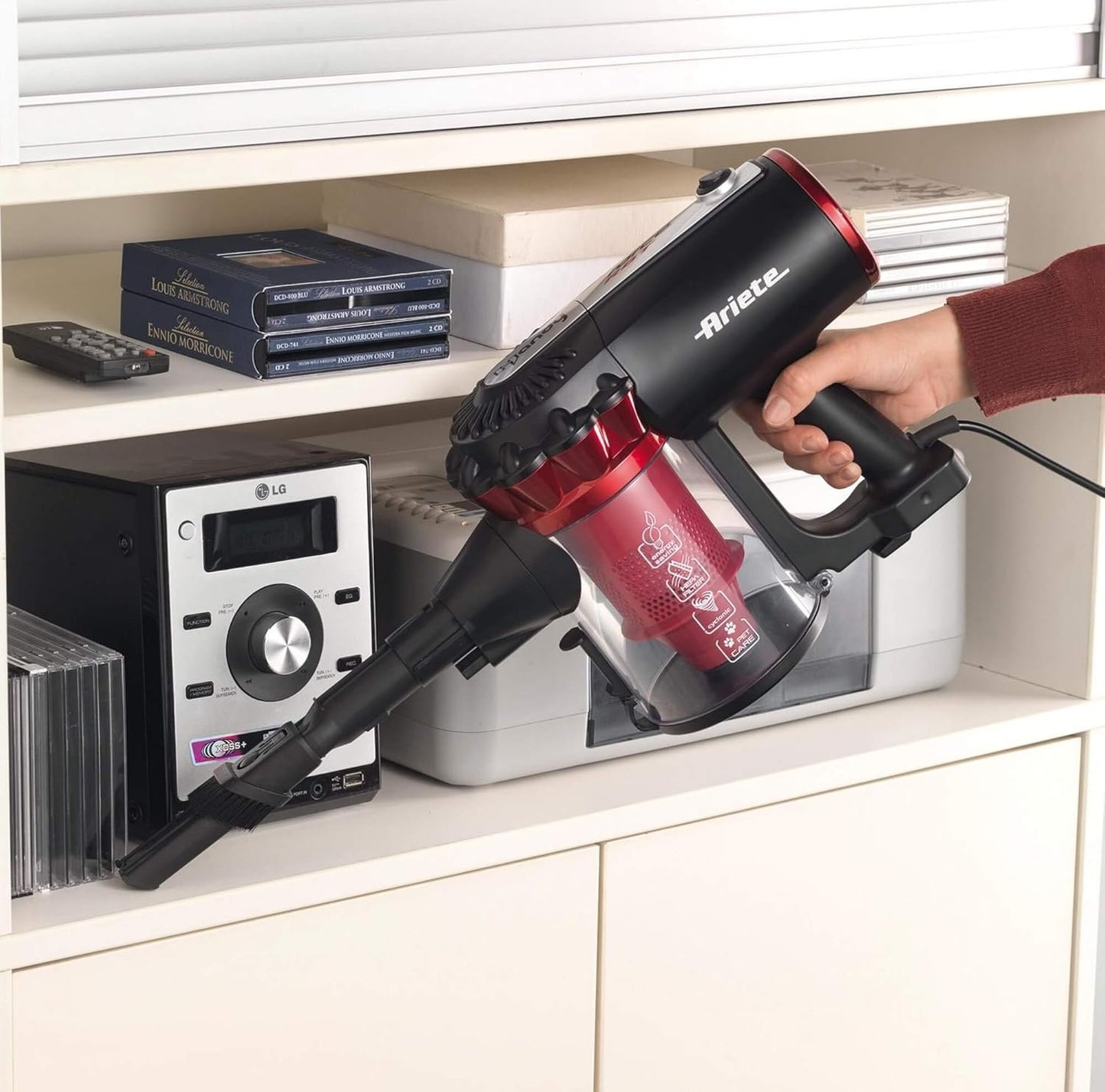 Ariete Handy Force 2759 Aspirateur 2 en 1, plastique, noir/rouge...