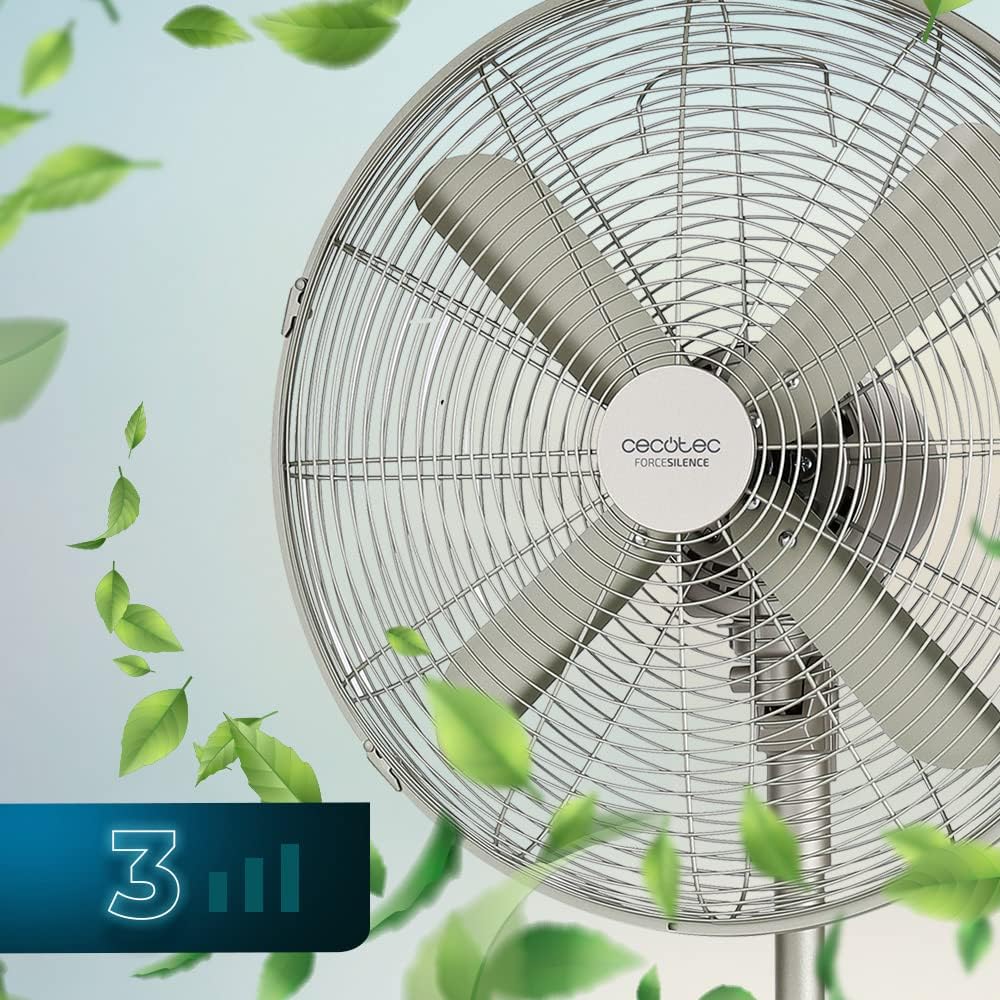 Ventilateur sur pied Cecotec EnergySilence 610 Steelstyle. 50 W, Fini...