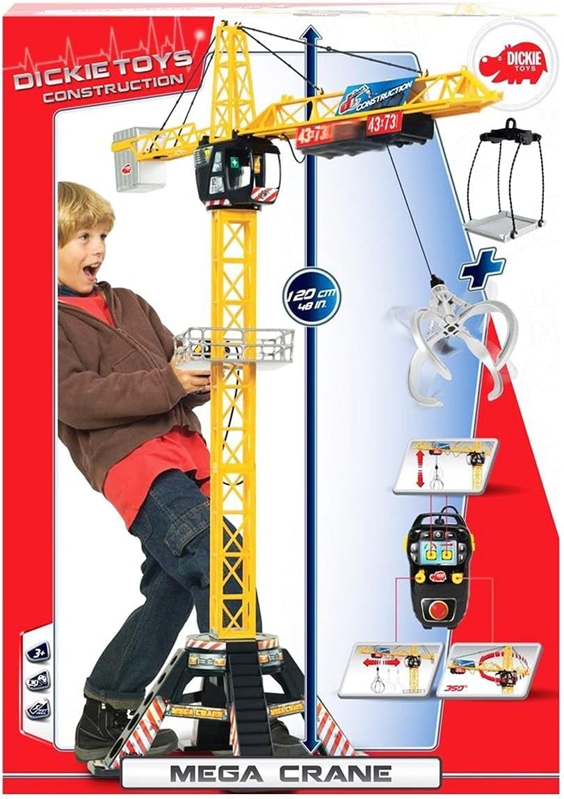 Dickie Toys Mega Câble Grue, assortis, 120 cm