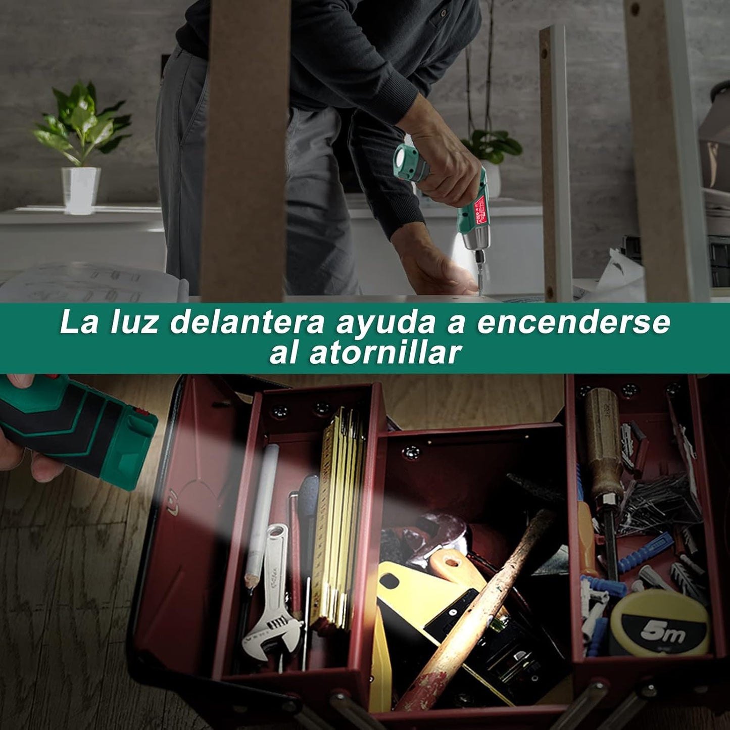Tournevis électrique, perceuse visseuse HYCHIKA 3,6 V batterie 2,0 Ah...